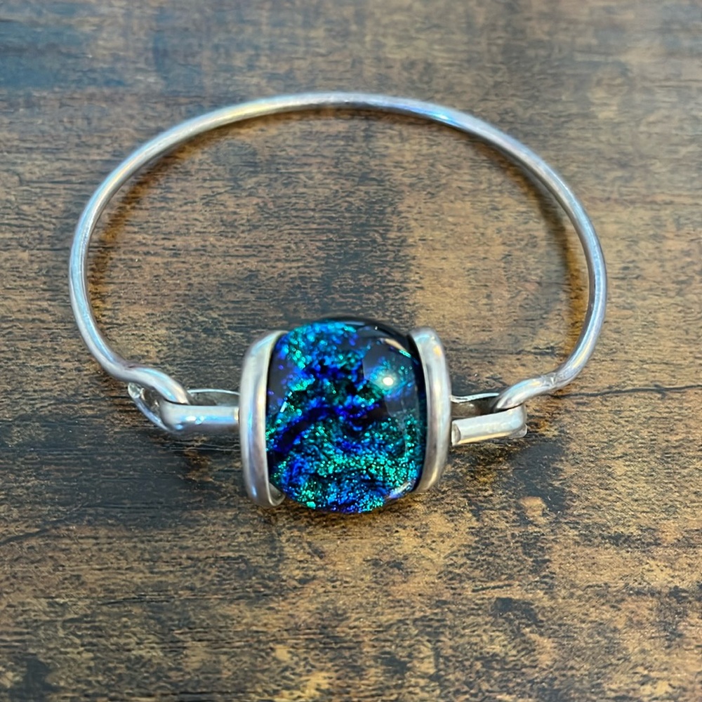 Galaxy glass bangle bracelet
